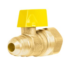 VALVULA DE CONTROL DE LATON PARA GAS, 3/8' X 1/2', FOSET