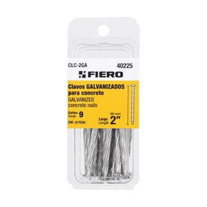 BLÍSTER CON 20 CLAVOS GALVANIZADOS PARA CONCRETO 2', FIERO