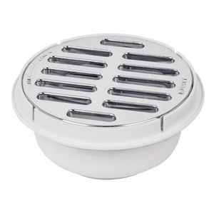 COLADERA DE ABS CON REJILLA CROMADA 5', 1/4 DE VUELTA, FOSET